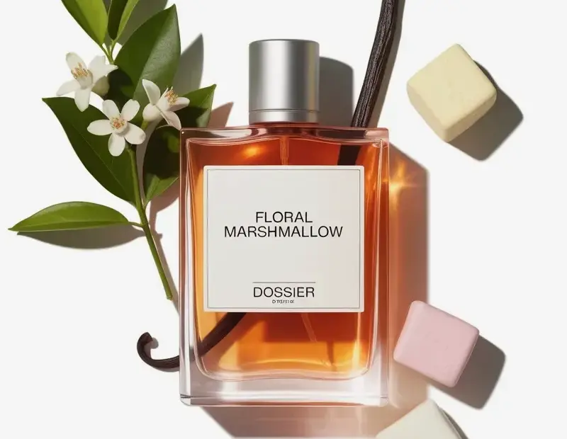 Dossier Floral Marshmallow Perfume - A Cozy Vanilla Citrus Scent Moment